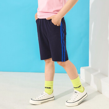 男童短裤夏薄款运动外穿中大童儿童五分裤小男孩宽松中裤白色裤子