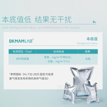 比克曼生物（BKMAM）铝箔采气袋气体采样袋收集袋单双阀PP阀门实验室气体收集装置 【单阀0.2L】12*14cm 1个 
