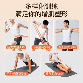 PROIRON普力艾 阻力带圆边弹力带健身引体向上助力瑜伽拉伸带 黄20-35KG