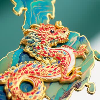 小雕匠中国龙地图创意地标金属冰箱贴磁贴北京故宫天坛南京博物院文创国风特色旅游纪念生日礼物