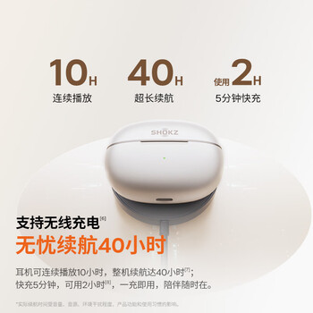 韶音（SHOKZ）【新品上市】OpenDots 2开放式蓝牙耳机耳夹式耳机无线跑步运动耳机适用于苹果手机 白金缮
