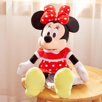迪士尼Disney 毛绒玩具米妮米老鼠公仔宝宝陪睡布娃娃抱枕可爱玩偶送女生七夕情人节礼物30厘米