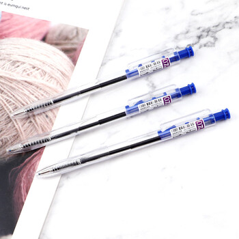 宝克（BAOKE）B14 0.7mm蓝色按动圆珠笔中油笔原子笔 48支/盒