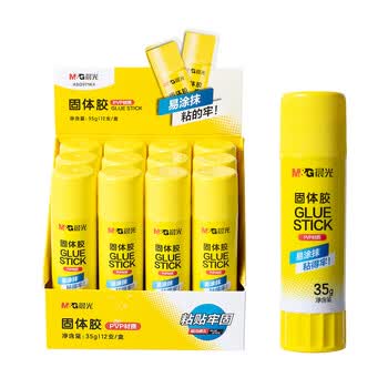 晨光(M&G)文具 35g高粘度PVP固体胶水 无甲醛快干耐用胶棒 高粘固体胶 办公用品 12支装   ASG971K4