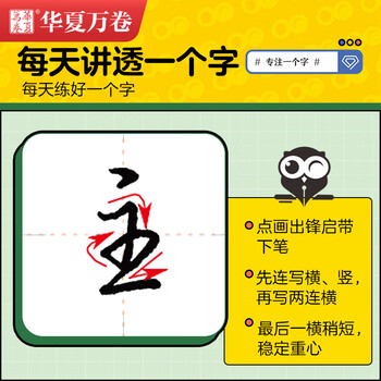 华夏万卷专注一个字行楷快写练字帖成人学生初学入门速成教程正楷硬笔钢笔书法5本套控笔训练成年