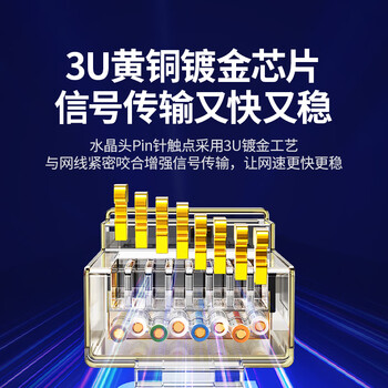 绿联七类网线纯铜 CAT7类万兆屏蔽网络连接线 游戏电竞双绞线 电脑宽带家用兼容2.5g成品跳线20米11275