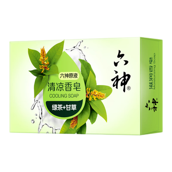 六神【企业积分兑换】绿茶甘草清凉香皂108gx2块+走珠止痒露9ml