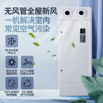 远大全屋空气除甲醛新风机家用双向流通风换气全热交换除尘净化无风管安装空调伴侣SQ260-Z