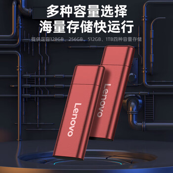 联想（Lenovo）512GB 移动硬盘固态（PSSD）USB3.1接口 ZX1Mini系列 红色