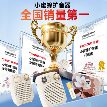 得胜（TAKSTAR）E30W 无线小蜜蜂扩音器教师专用导游喇叭腰挂便携式国风蓝牙小音响喊话器无线讲课麦克风 柔月白