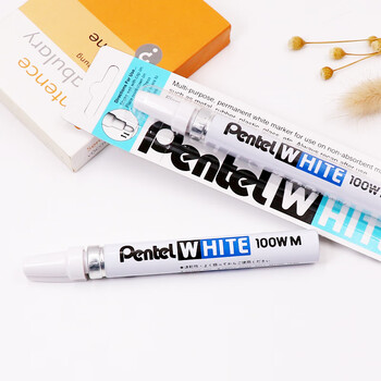 派通(Pentel)油漆笔3.9mm粗字圆头 汽车补漆划痕修复 油性记号笔 X100W-M 白色 派通(Pentel)油漆笔3.9mm粗字圆头 汽车补漆划痕修复 油性记号笔 X100W-M 白色