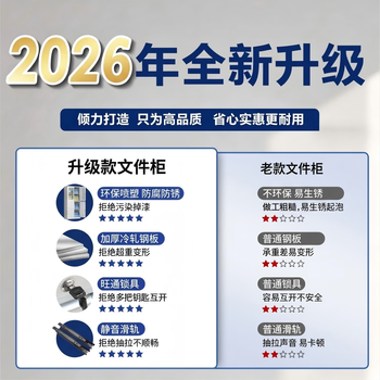 炎恩矮柜钢制铁皮柜储物柜文件柜财务资料柜档案柜器材柜对开门单节柜