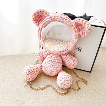 自制手工编织包包diy材料包针织手织包暴力熊手缝包单双肩斜跨包