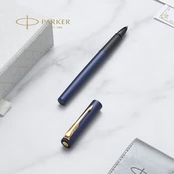 派克（PARKER）签字笔 商务办公专用送礼经典书写礼盒套装 威雅XL逐浪蓝金夹宝珠笔+流光礼盒