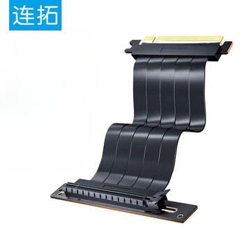 连拓 PCIE4.0显卡延长线20cm转接线 兼容pcie3.0 X16延长线竖放 适用电脑显卡竖装90度垂直通用无损耗