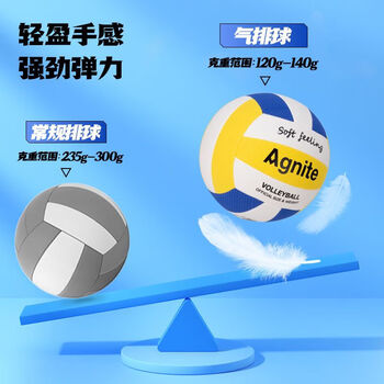 得力安格耐特 FD302 7号排球 EVA机缝气排球(黄+白+蓝)