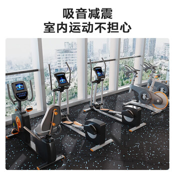 京东京造 健身房橡胶地垫运动地胶防滑隔音减震地垫2cm厚4片锁扣款