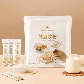 1号会员店（Ones Member）无糖纯豆浆粉20g*25条 0添加高蛋白东北非转基因大豆早餐冲饮代餐