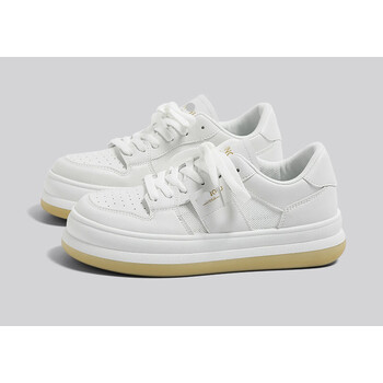 翰钦环球秋季薄款透气小白鞋女潮ins2022新款大头鞋秋款厚底休闲板鞋