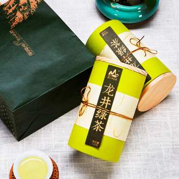 茗山生态茶 茶叶 钱塘龙井茶  茗茶 茶叶自己喝 250g双木罐