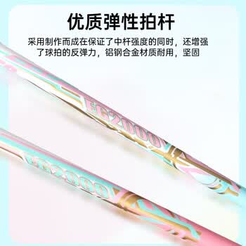 红双喜（DHS）羽毛球拍对拍套装(含手胶/球)深凹槽耐打比赛羽拍双拍EG2000
