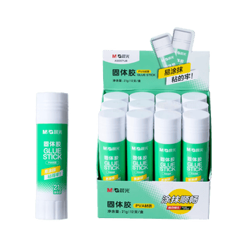 晨光(M&G)文具 21gPVA固体胶水 速干顺滑胶棒 DIY手工粘胶顺滑固体胶 办公文具 12支装 ASG971J8