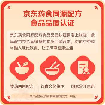 同仁堂（TRT）菊花茶金丝皇菊特级大菊花胎菊养生茶泡水喝的花草茶叶42包22g/盒