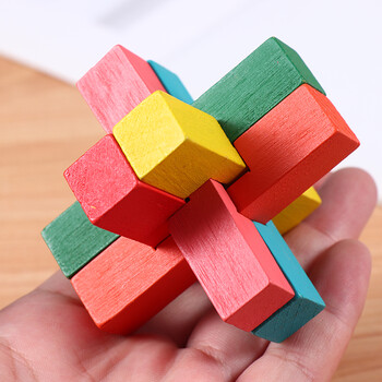 九连环玩具成人小学生老人智力解环儿童解扣解锁连环扣孔明锁彩色六根