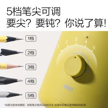 得力（deli）全自动大口径电动削笔器可削加粗大三角铅笔素描卷转笔刀学生文具全档位削彩铅生日礼物男女孩