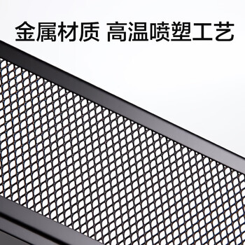得力（deli）可堆叠金属文件框栏文件篮文件托盘书立架多层办公桌面档案收纳盒文件筐置物架五层黑PB120