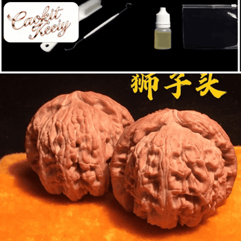 核桃文玩白狮子40图片- 京东