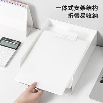得力（deli）立式桌面白板套装可折叠钢化玻璃办公记事（附赠白板笔+板擦）NS125写字板小白板