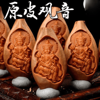 橄榄核雕观音手串图片- 京东