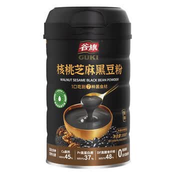 谷旗 核桃芝麻黑豆粉550g 桑葚核桃黑豆芝麻糊即食冲饮谷物早餐代餐粉