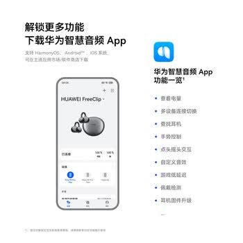 华为FreeClip 耳夹耳机 开放式 蓝牙耳机 舒适稳固佩戴/长续航 玫瑰金 情人节礼物 华为FreeClip 耳夹耳机 开放式 蓝牙耳机 舒适稳固佩戴/长续航 玫瑰金 情人节礼物