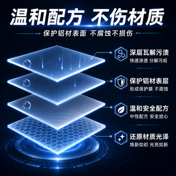 HOWE铝合金门窗清洁剂擦亮洗塑钢窗框水泥除氧化除锈强力去污翻新神器