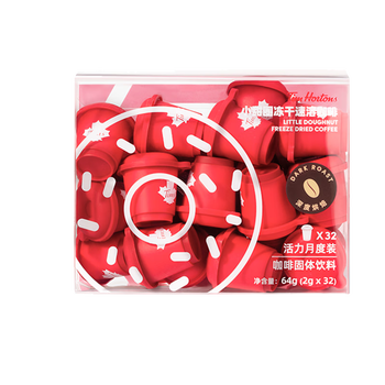 Tim HortonsTims 小甜圈冻干速溶咖啡粉 黑咖啡深度烘焙 2g*32颗