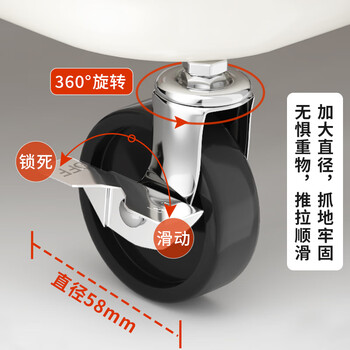 比新厨房置物架储物架落地小推车收纳架零食架子三层BX-Z2301W-J