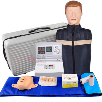 勤良QL/CPR290智能心肺复苏训练模拟人半身箱装CPR人工呼吸急救培训教学模型 气道开放胸外按压心肺复苏训练假人