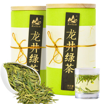 茗山生态茶 茶叶 钱塘龙井茶  茗茶 茶叶自己喝 250g双木罐