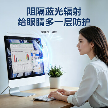 绿巨能（llano）【莱茵认证】防蓝光电脑保护屏显示器防蓝光防辐射护眼膜台式亚克力悬挂式雷神等通用24英寸16:10