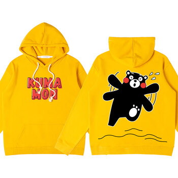 kumamon熊本熊联名卫衣男秋季儿童春秋连帽外套纯棉百搭ins潮衣服