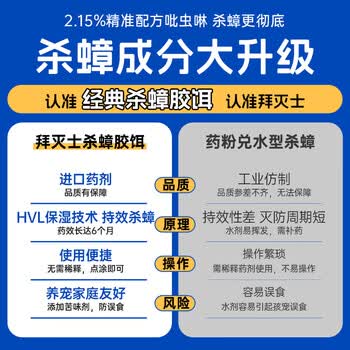 拜灭士拜耳蟑螂药杀蟑胶饵5g一窝室内全窝端虫卵双杀宠物友好热门商品 拜灭士拜耳蟑螂药杀蟑胶饵5g一窝室内全窝端虫卵双杀宠物友好热门商品