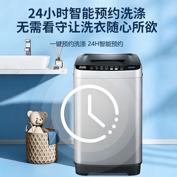 志高（CHIGO） 波轮洗衣机 6.5KG全自动家用租房公寓智能洗脱一体机蓝光洗护 XQB65-818A宝石灰 