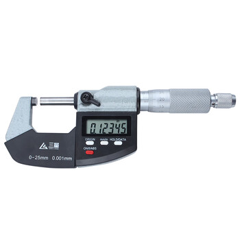 三量高精度0.001数显外径千分尺电子螺旋测微器仪卡尺 JDE01精准型0-25mm