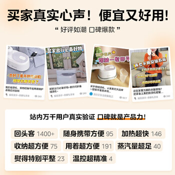 美的（Midea）【有钛微增压】手持挂烫机/电熨斗15g/min大蒸汽家用小型熨烫机便携差旅拼豆礼物YS-10T1