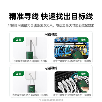 绿联网络寻线仪 多功能电话网线测线仪寻线器 测线查线仪查线器 60V耐压防烧巡线仪通断器套装 10951 绿联网络寻线仪 多功能电话网线测线仪寻线器 测线查线仪查线器 60V耐压防烧巡线仪通断器套装 10951