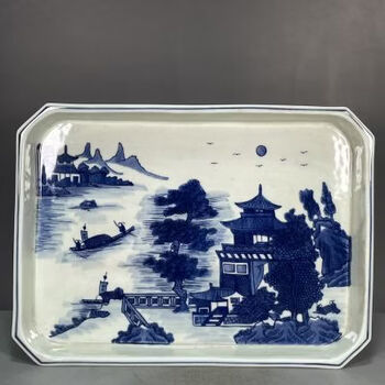 清代瓷器青花盘价格报价行情- 京东