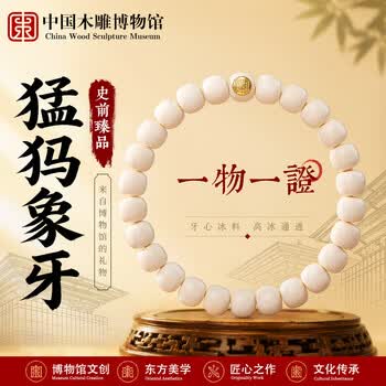 文玩堂：猛犸牙手链（牙芯料精工老型） 猛犸牙手串价格图片精选- 京东