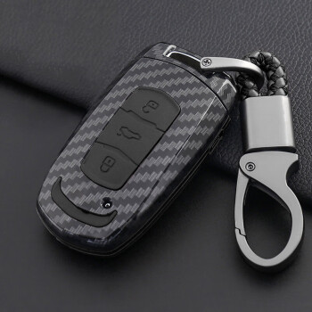 华饰 吉利钥匙包 适用于吉利博越钥匙包帝豪GS GL博瑞博越远景SUV X6 X3金刚汽车钥匙包定制 全黑款-正标款